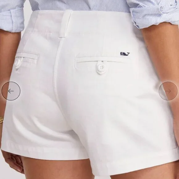 Vineyard Vines 3 1/2 Inch Herringbone Everyday Shorts in White - Picture 2 of 3